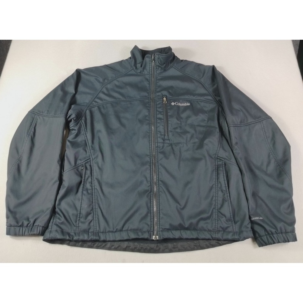 Columbia Jacket Mens XL Black‎ Omni-Shield Interchange Softshell Windbreaker